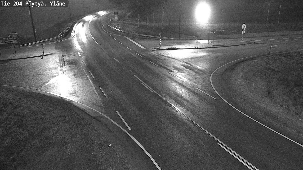 Weather Camera Image Väg 204 Pöytyä, Yläne, Pöytyä, Varsinais-Suomi