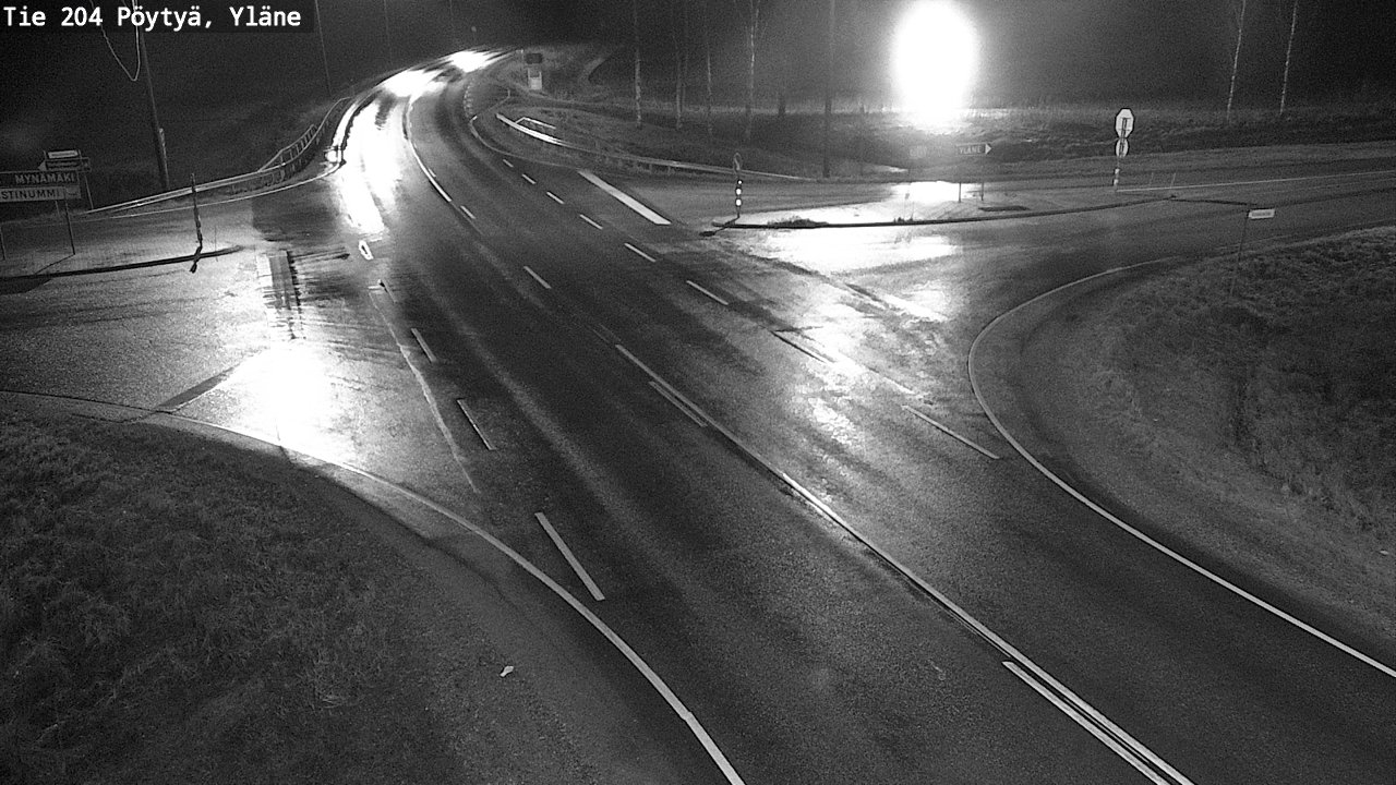 Weather Camera Image Väg 204 Pöytyä, Yläne, Pöytyä, Varsinais-Suomi