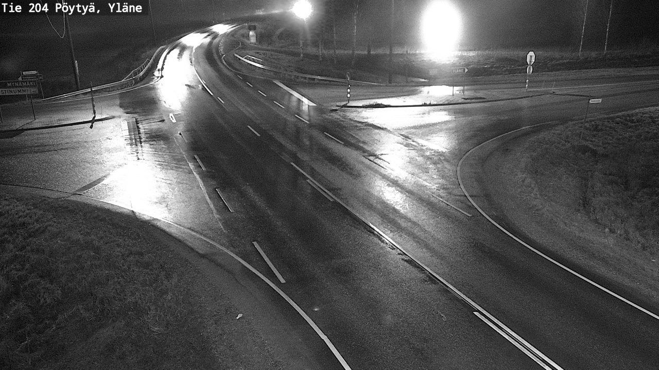 Weather Camera Image Väg 204 Pöytyä, Yläne, Pöytyä, Varsinais-Suomi