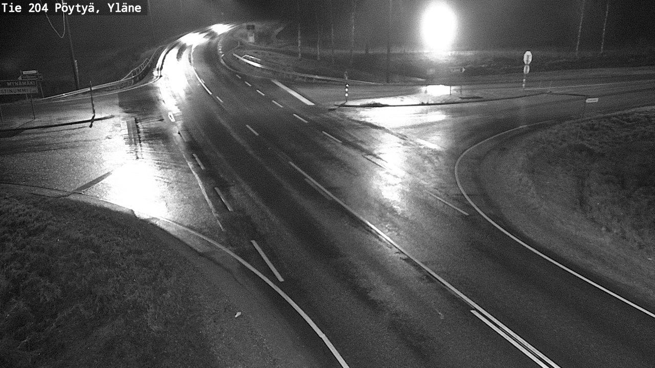 Weather Camera Image Väg 204 Pöytyä, Yläne, Pöytyä, Varsinais-Suomi