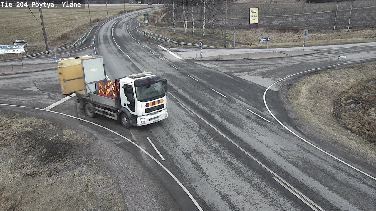 Weather Camera Image Road 204 Pöytyä, Yläne, Pöytyä, Varsinais-Suomi