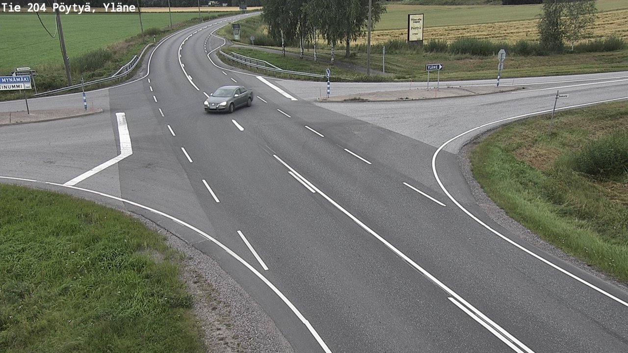 Weather Camera Image Road 204 Pöytyä, Yläne, Pöytyä, Varsinais-Suomi