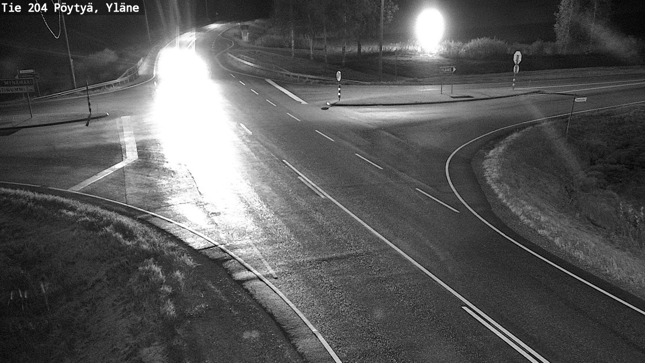 Weather Camera Image Road 204 Pöytyä, Yläne, Pöytyä, Varsinais-Suomi