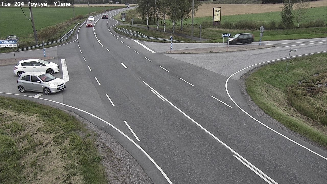 Weather Camera Image Road 204 Pöytyä, Yläne, Pöytyä, Varsinais-Suomi
