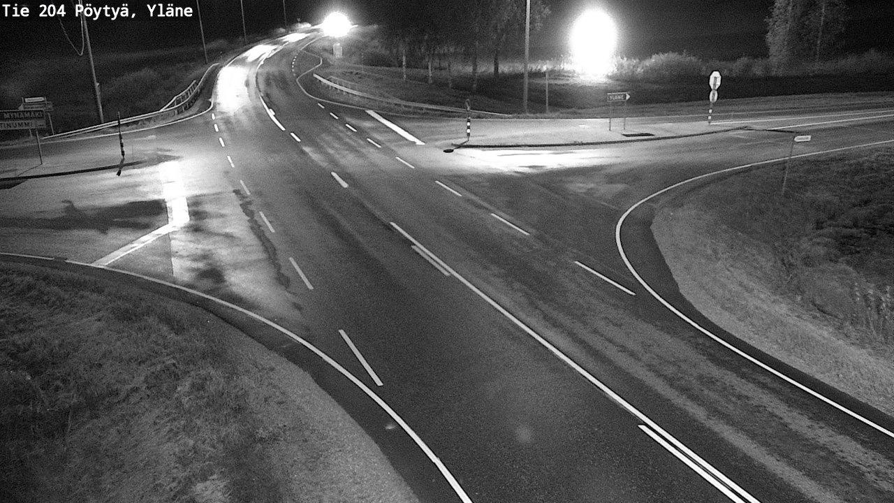 Weather Camera Image Road 204 Pöytyä, Yläne, Pöytyä, Varsinais-Suomi