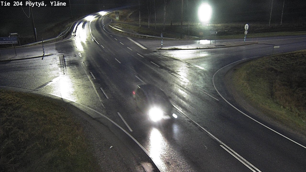 Weather Camera Image Väg 204 Pöytyä, Yläne, Pöytyä, Varsinais-Suomi