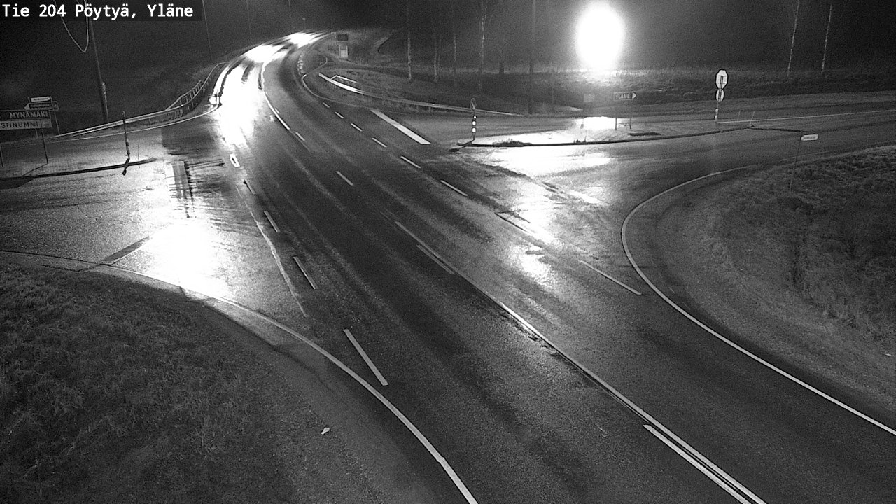 Weather Camera Image Väg 204 Pöytyä, Yläne, Pöytyä, Varsinais-Suomi