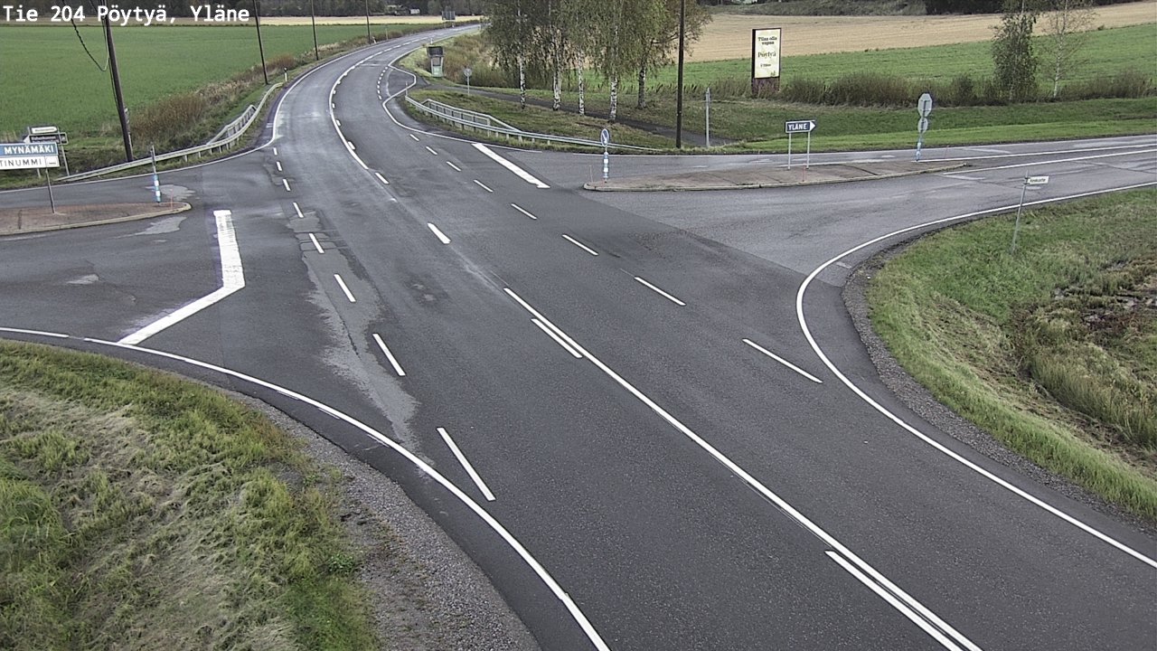 Weather Camera Image Road 204 Pöytyä, Yläne, Pöytyä, Varsinais-Suomi