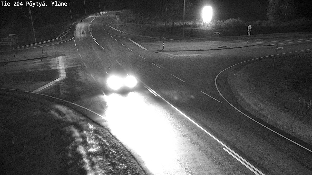 Weather Camera Image Road 204 Pöytyä, Yläne, Pöytyä, Varsinais-Suomi