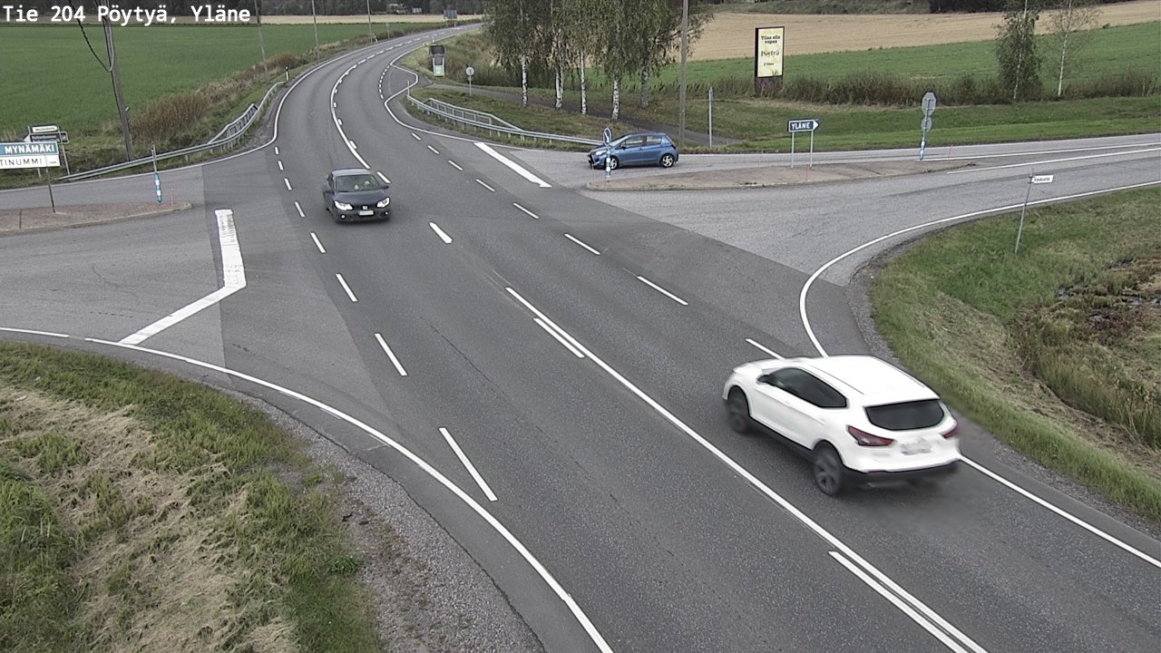 Weather Camera Image Road 204 Pöytyä, Yläne, Pöytyä, Varsinais-Suomi