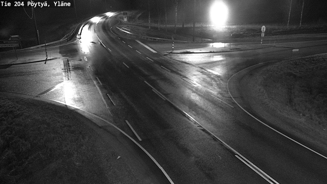 Weather Camera Image Väg 204 Pöytyä, Yläne, Pöytyä, Varsinais-Suomi