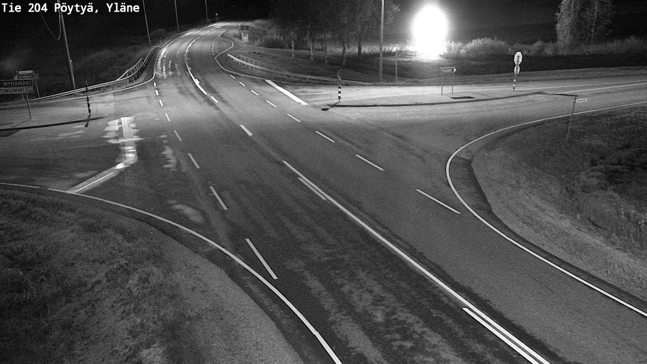 Weather Camera Image Road 204 Pöytyä, Yläne, Pöytyä, Varsinais-Suomi