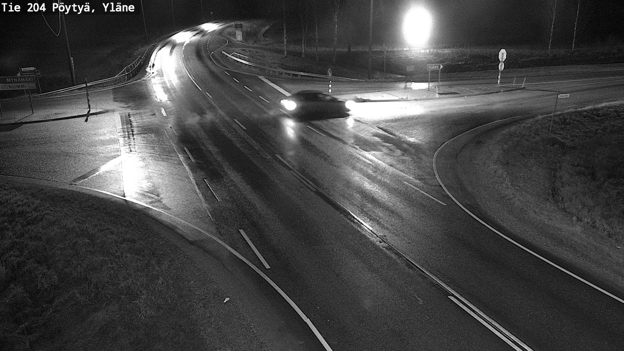 Weather Camera Image Väg 204 Pöytyä, Yläne, Pöytyä, Varsinais-Suomi