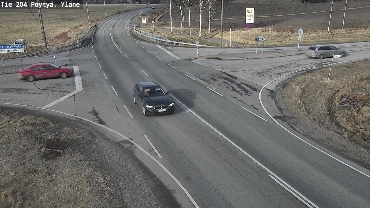 Weather Camera Image Road 204 Pöytyä, Yläne, Pöytyä, Varsinais-Suomi