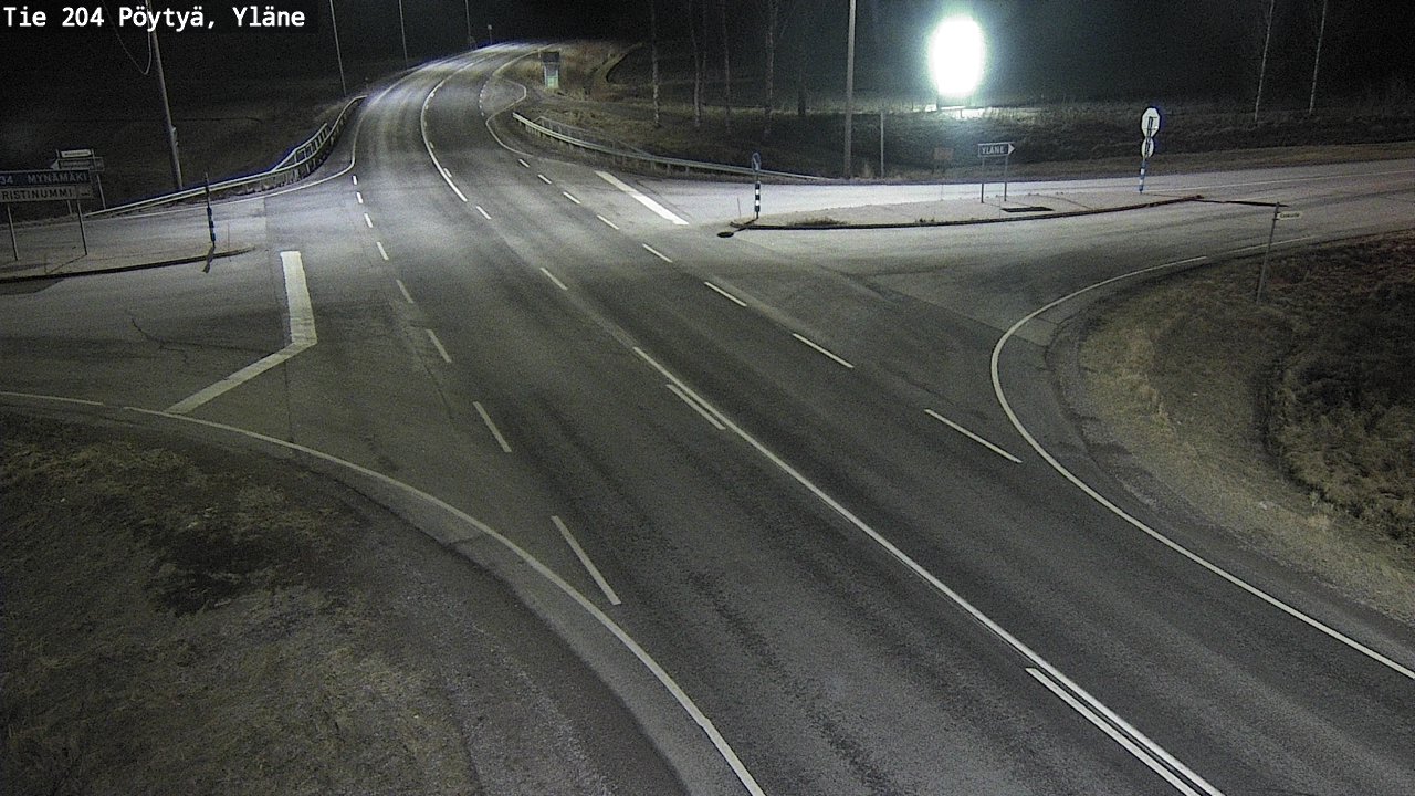 Weather Camera Image Väg 204 Pöytyä, Yläne, Pöytyä, Varsinais-Suomi