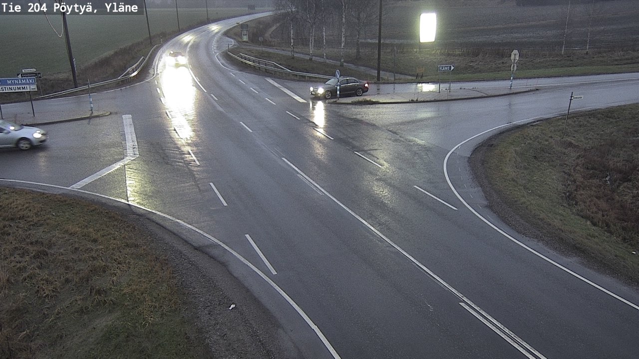 Weather Camera Image Väg 204 Pöytyä, Yläne, Pöytyä, Varsinais-Suomi