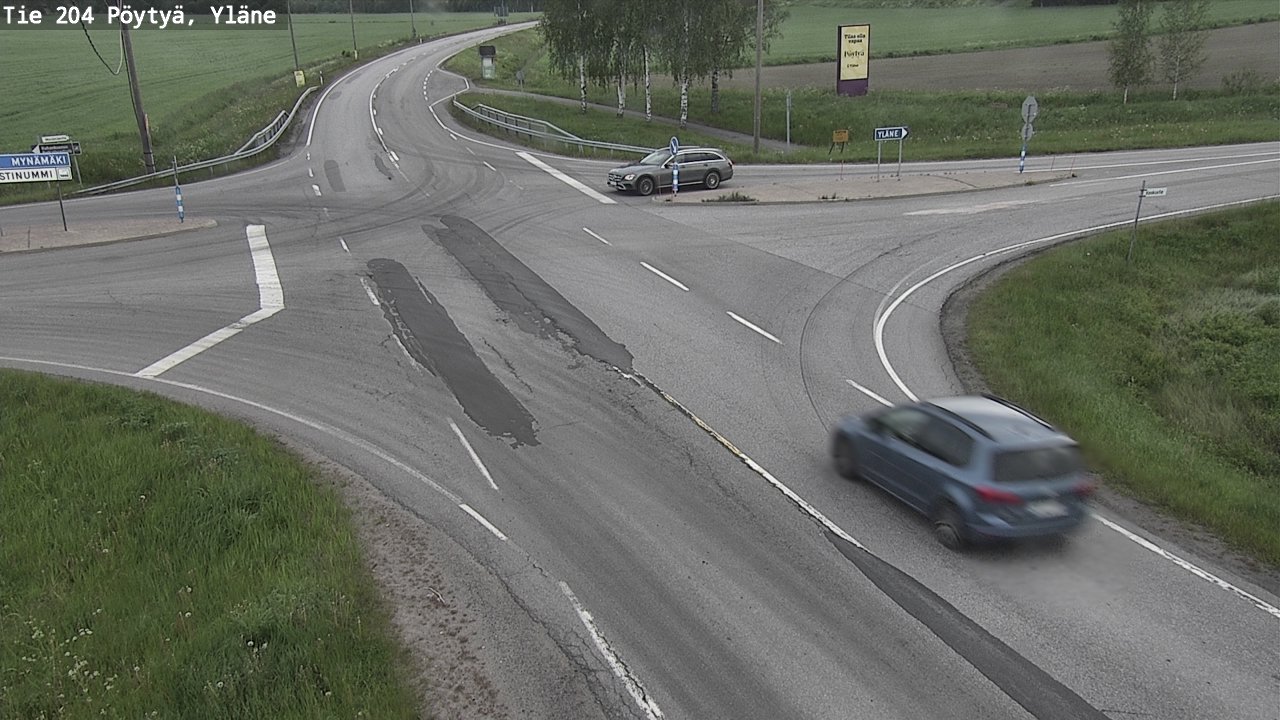 Weather Camera Image Väg 204 Pöytyä, Yläne, Pöytyä, Varsinais-Suomi
