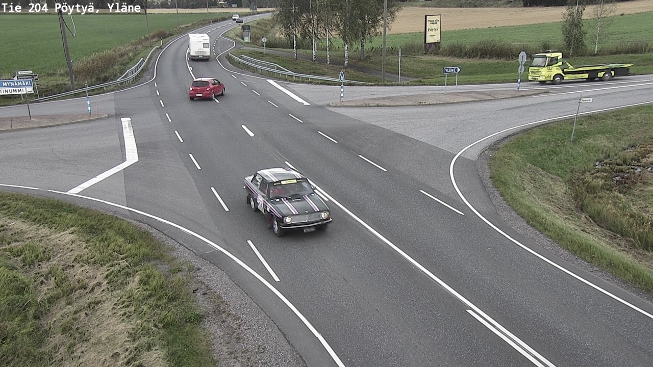Weather Camera Image Road 204 Pöytyä, Yläne, Pöytyä, Varsinais-Suomi