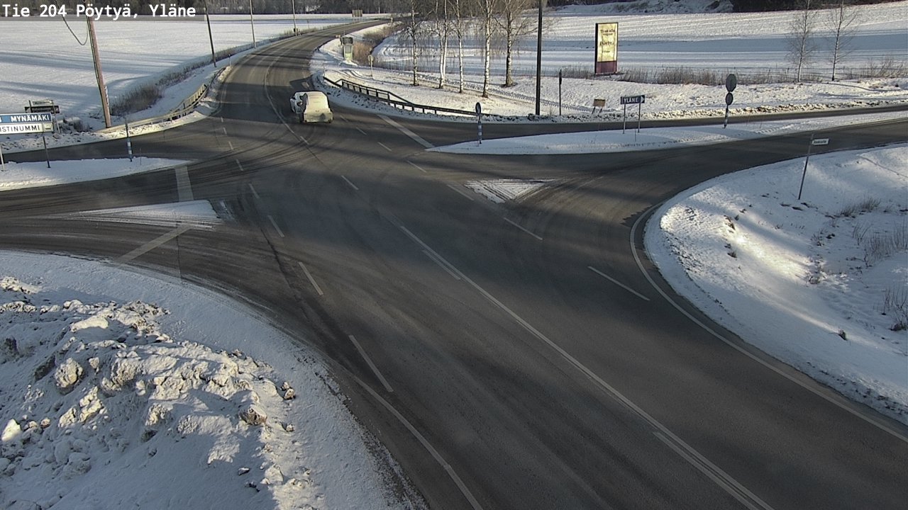 Weather Camera Image Road 204 Pöytyä, Yläne, Pöytyä, Varsinais-Suomi