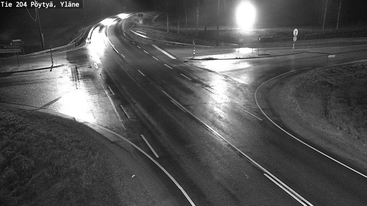 Weather Camera Image Väg 204 Pöytyä, Yläne, Pöytyä, Varsinais-Suomi