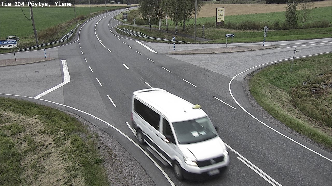 Weather Camera Image Road 204 Pöytyä, Yläne, Pöytyä, Varsinais-Suomi