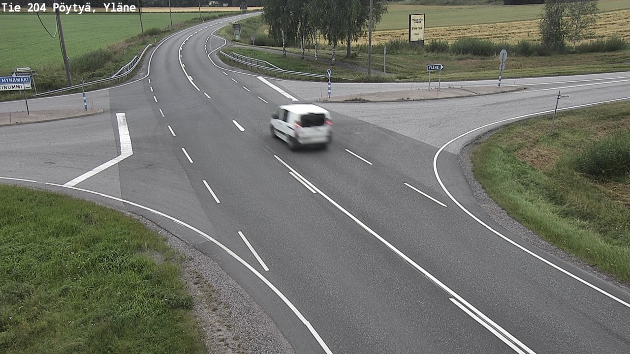 Weather Camera Image Road 204 Pöytyä, Yläne, Pöytyä, Varsinais-Suomi