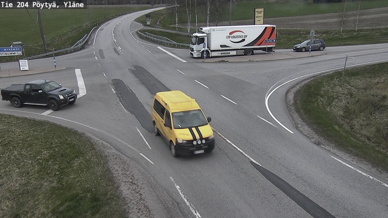Weather Camera Image Road 204 Pöytyä, Yläne, Pöytyä, Varsinais-Suomi