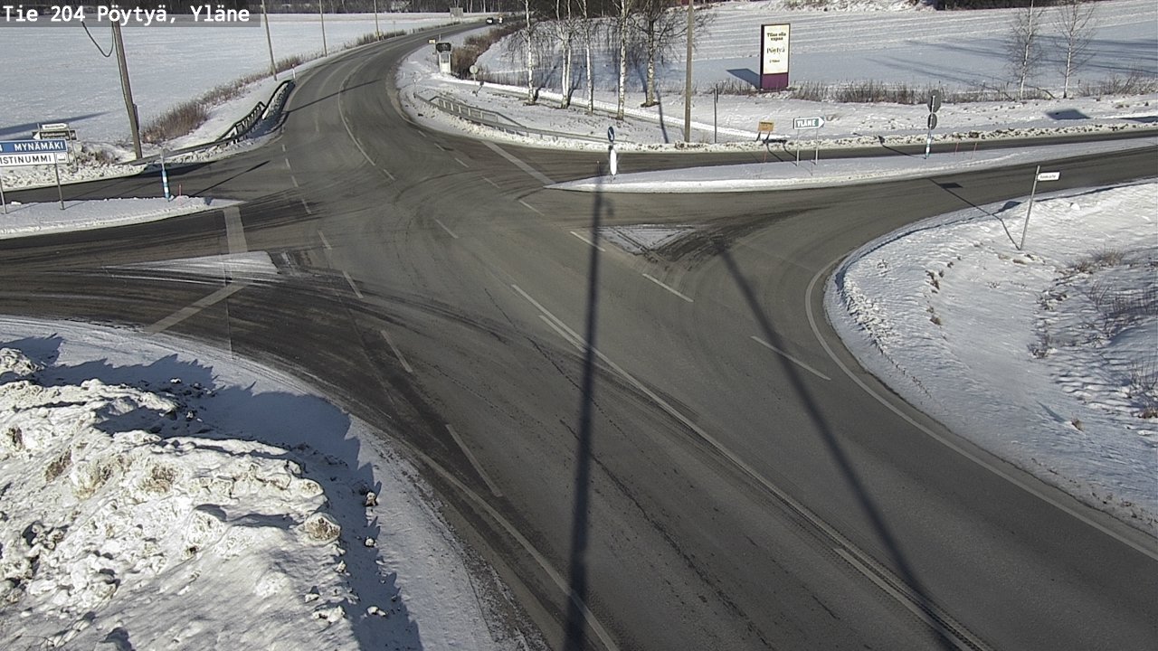 Weather Camera Image Väg 204 Pöytyä, Yläne, Pöytyä, Varsinais-Suomi
