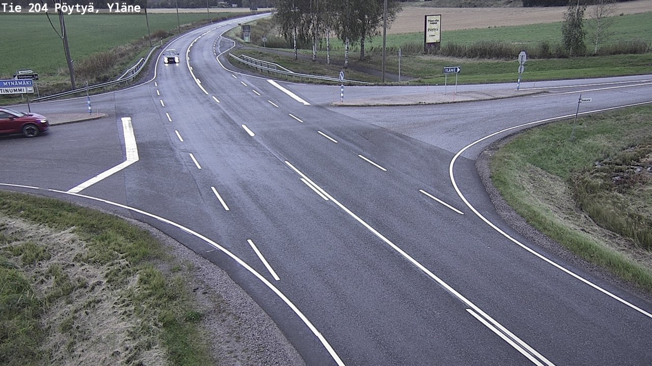 Weather Camera Image Road 204 Pöytyä, Yläne, Pöytyä, Varsinais-Suomi