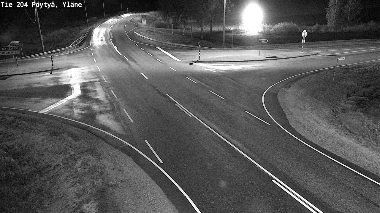 Weather Camera Image Road 204 Pöytyä, Yläne, Pöytyä, Varsinais-Suomi
