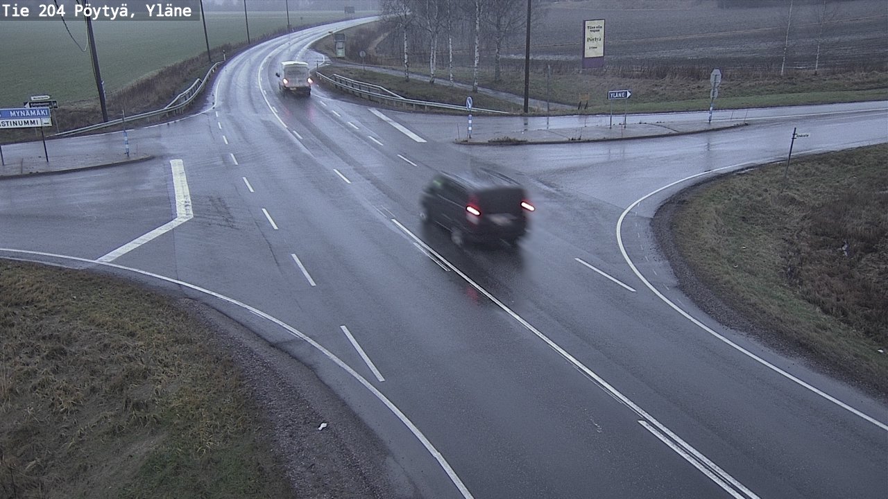 Weather Camera Image Väg 204 Pöytyä, Yläne, Pöytyä, Varsinais-Suomi