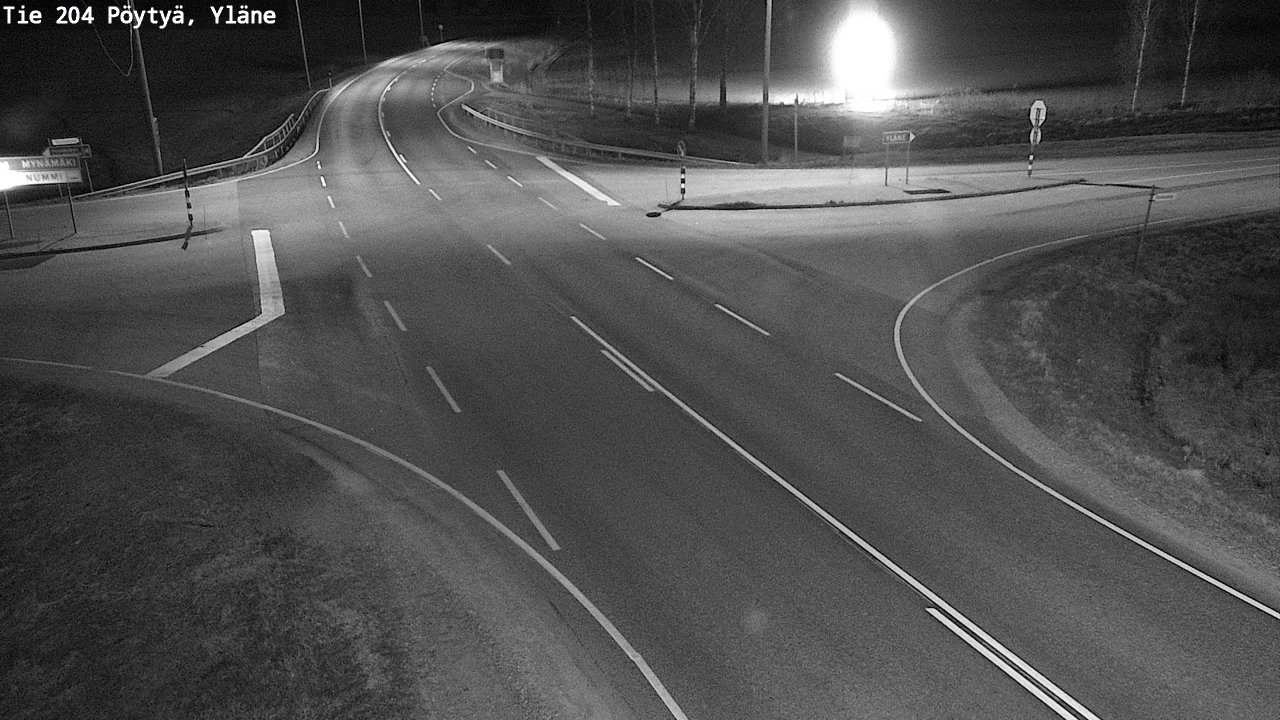 Weather Camera Image Väg 204 Pöytyä, Yläne, Pöytyä, Varsinais-Suomi