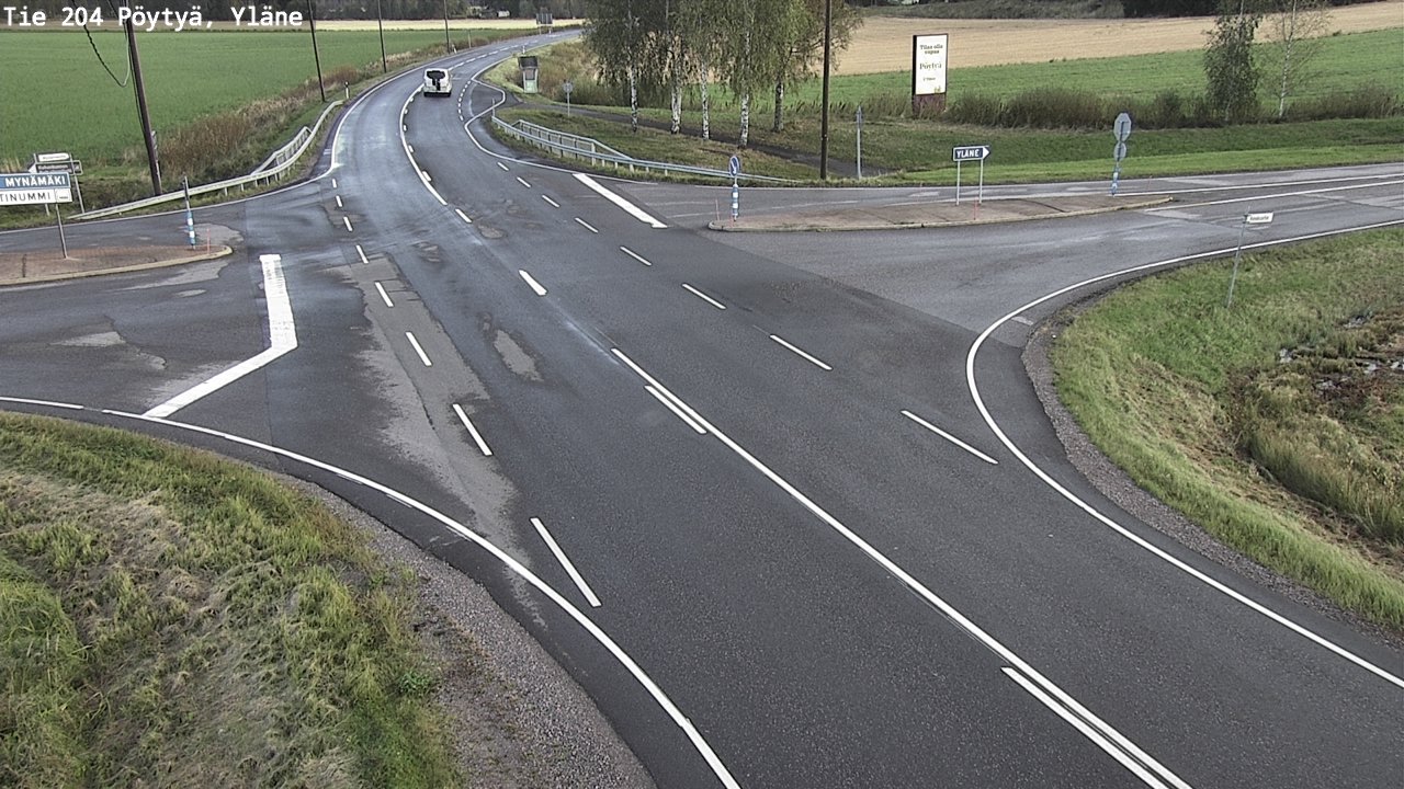 Weather Camera Image Road 204 Pöytyä, Yläne, Pöytyä, Varsinais-Suomi
