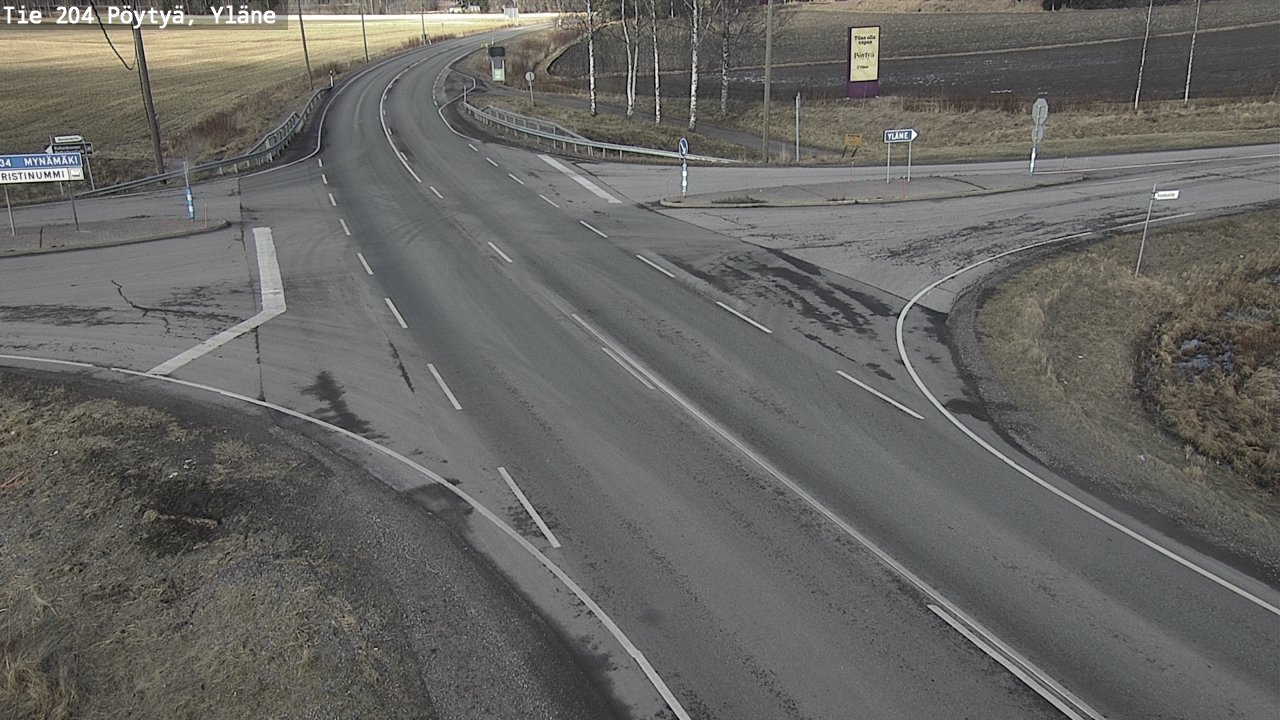 Weather Camera Image Road 204 Pöytyä, Yläne, Pöytyä, Varsinais-Suomi
