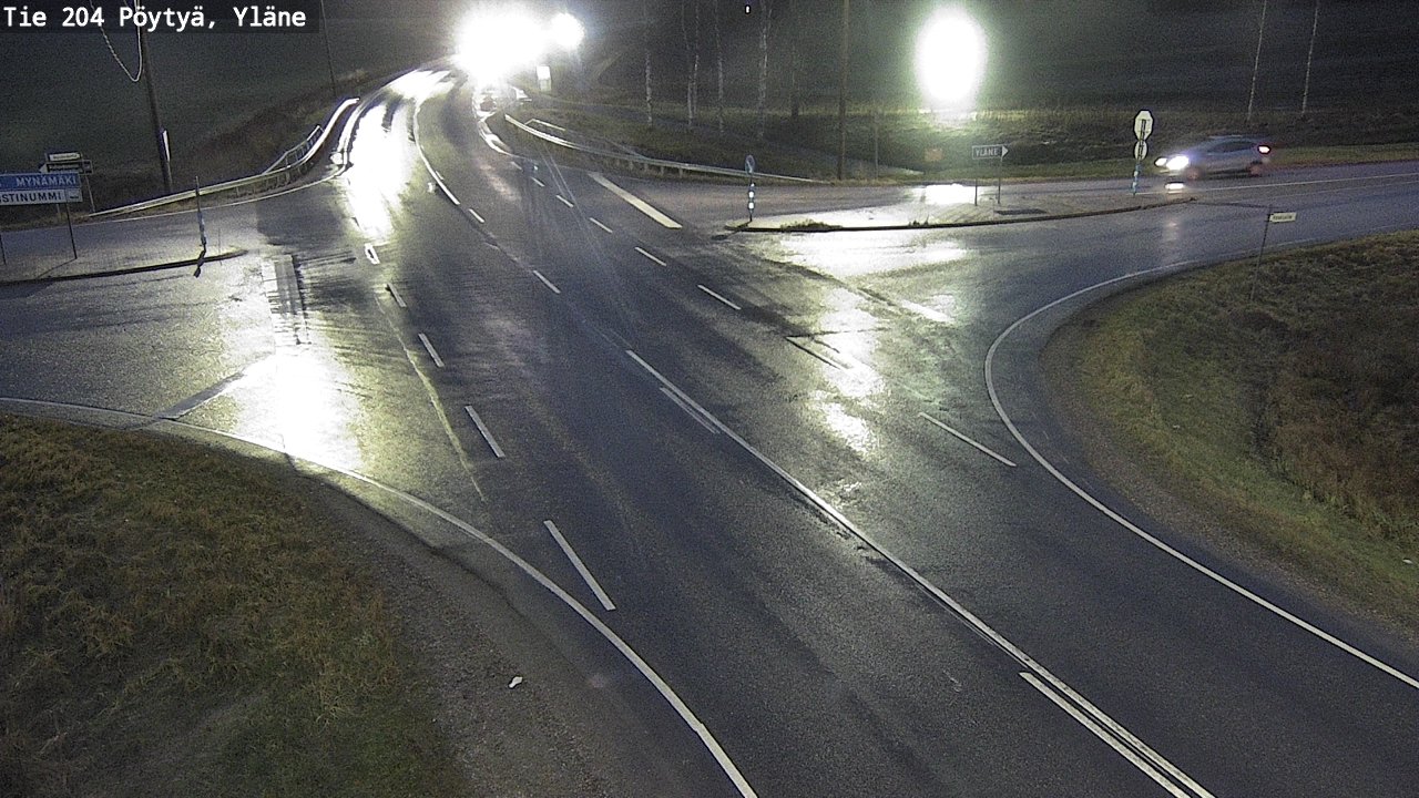 Weather Camera Image Väg 204 Pöytyä, Yläne, Pöytyä, Varsinais-Suomi