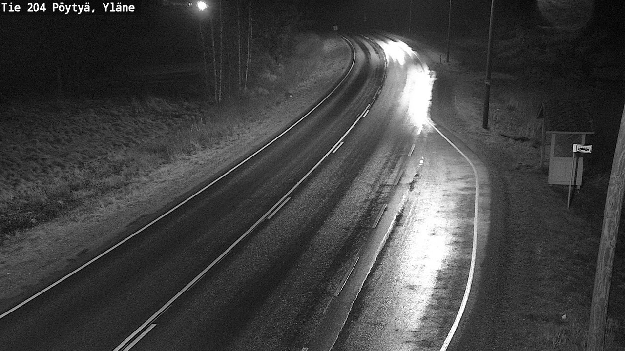 Weather Camera Image Väg 204 Pöytyä, Yläne, Pöytyä, Varsinais-Suomi