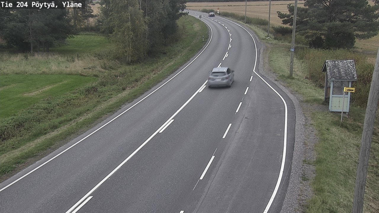 Weather Camera Image Road 204 Pöytyä, Yläne, Pöytyä, Varsinais-Suomi