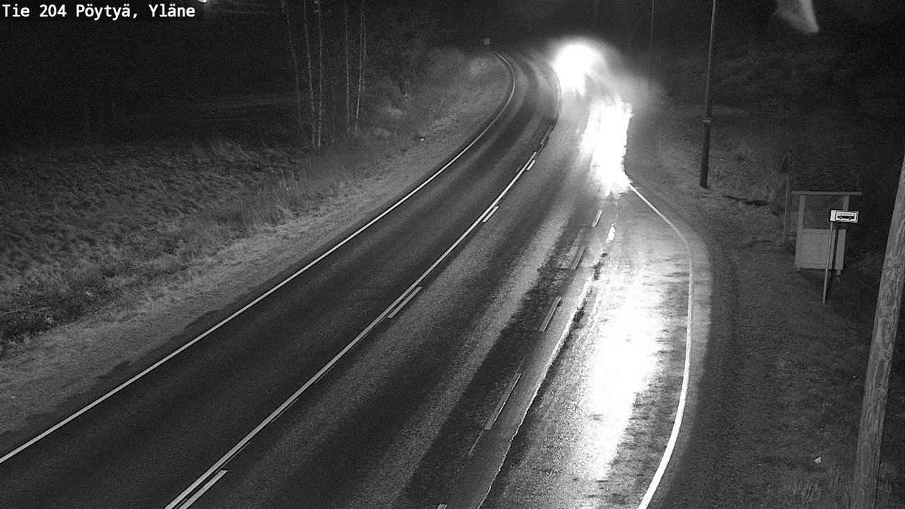 Weather Camera Image Väg 204 Pöytyä, Yläne, Pöytyä, Varsinais-Suomi