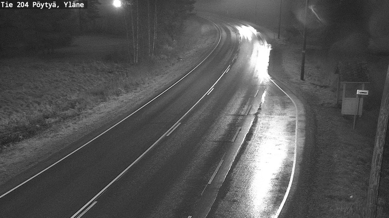 Weather Camera Image Väg 204 Pöytyä, Yläne, Pöytyä, Varsinais-Suomi