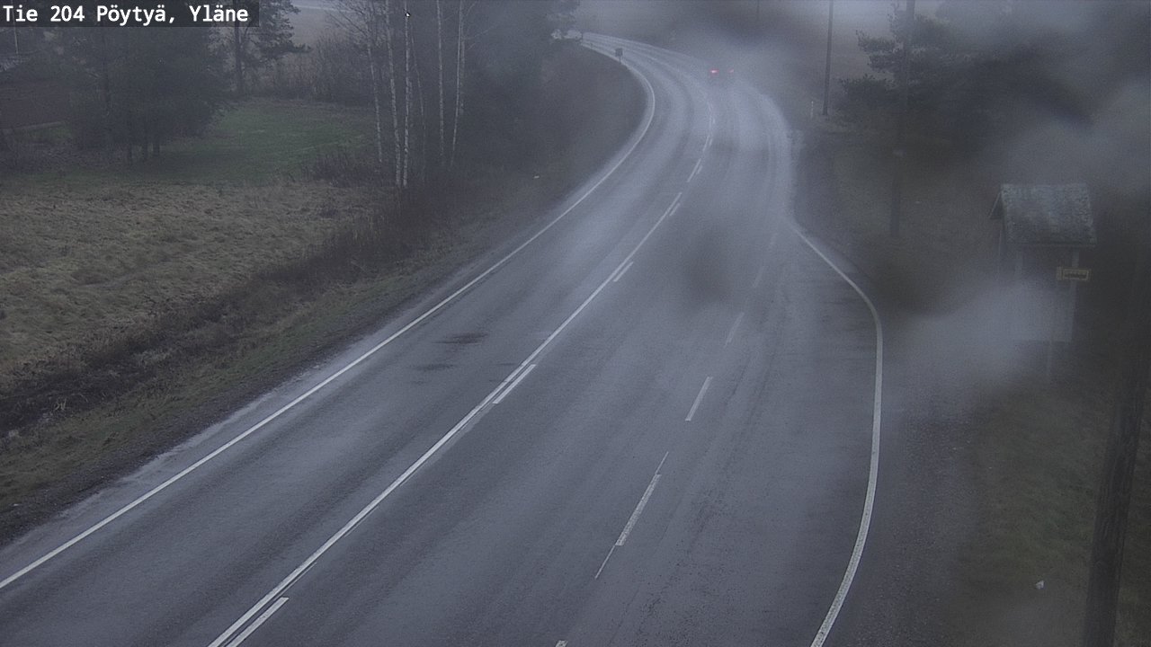 Weather Camera Image Väg 204 Pöytyä, Yläne, Pöytyä, Varsinais-Suomi