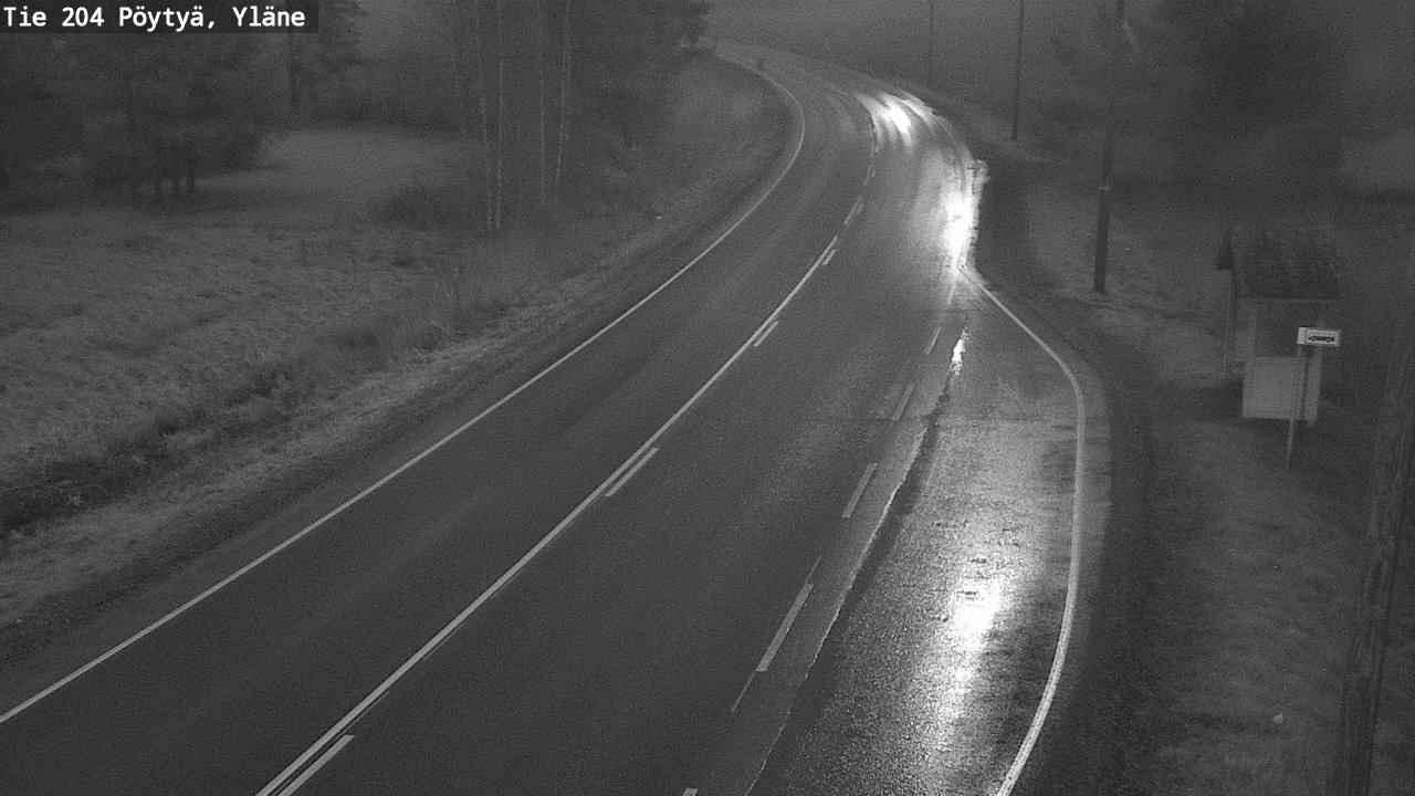 Weather Camera Image Road 204 Pöytyä, Yläne, Pöytyä, Varsinais-Suomi