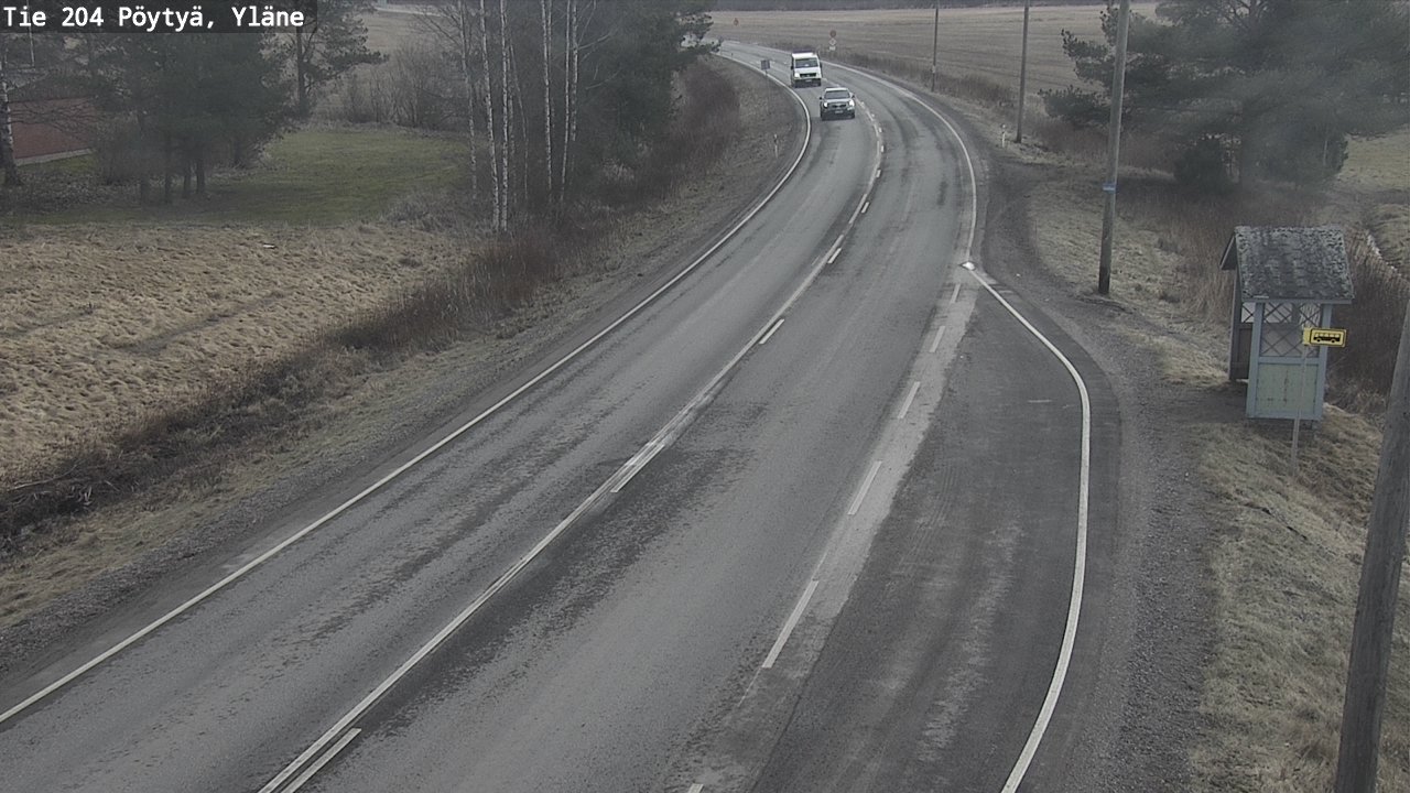Weather Camera Image Road 204 Pöytyä, Yläne, Pöytyä, Varsinais-Suomi