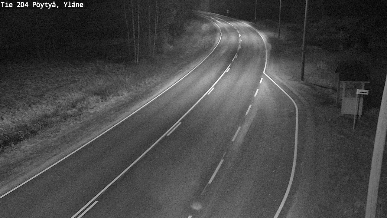 Weather Camera Image Road 204 Pöytyä, Yläne, Pöytyä, Varsinais-Suomi