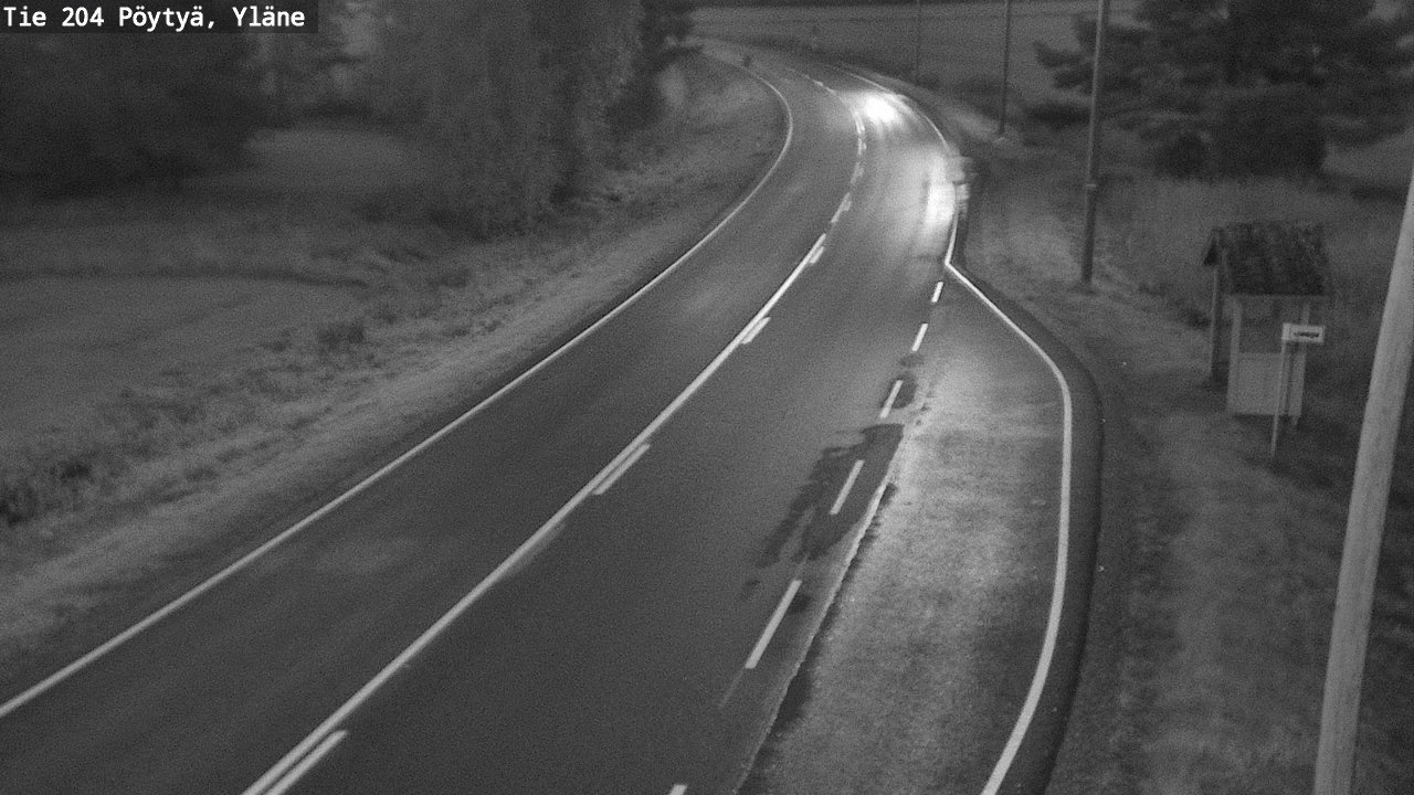 Weather Camera Image Road 204 Pöytyä, Yläne, Pöytyä, Varsinais-Suomi
