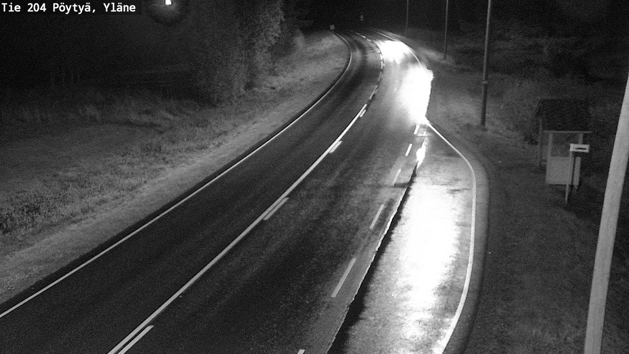 Weather Camera Image Road 204 Pöytyä, Yläne, Pöytyä, Varsinais-Suomi
