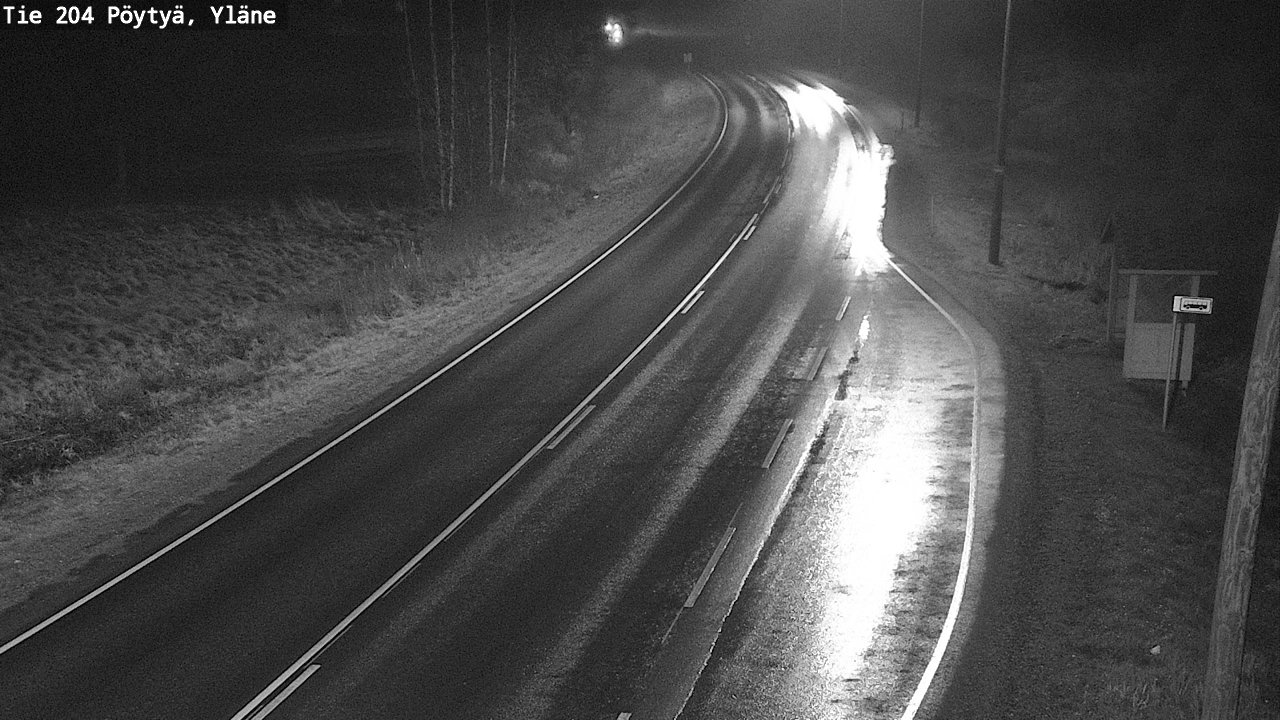 Weather Camera Image Väg 204 Pöytyä, Yläne, Pöytyä, Varsinais-Suomi