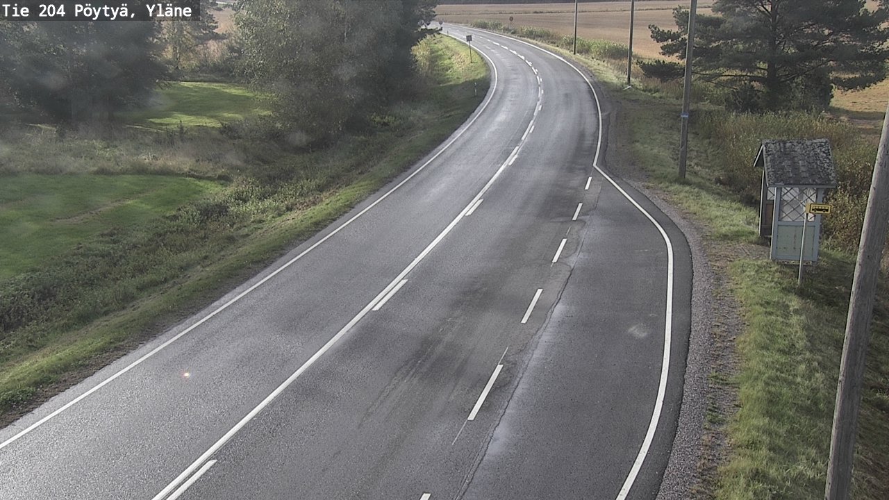 Weather Camera Image Road 204 Pöytyä, Yläne, Pöytyä, Varsinais-Suomi