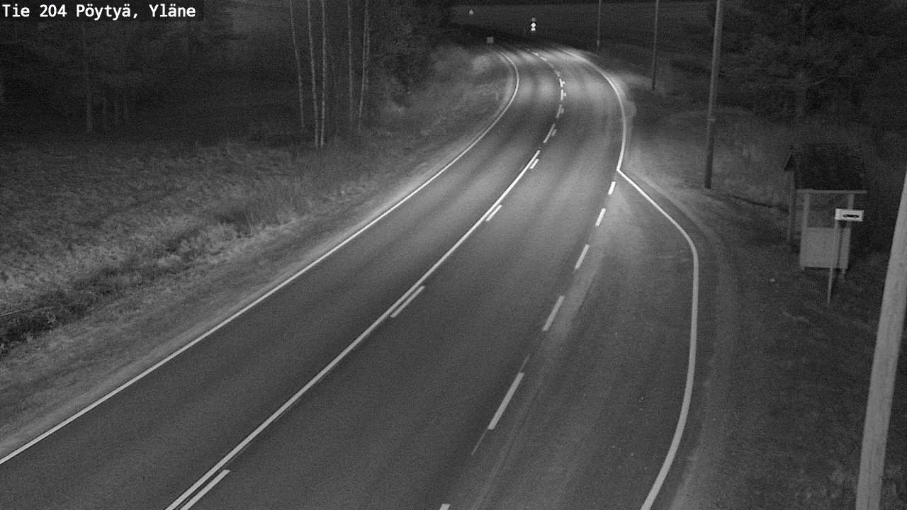 Weather Camera Image Road 204 Pöytyä, Yläne, Pöytyä, Varsinais-Suomi