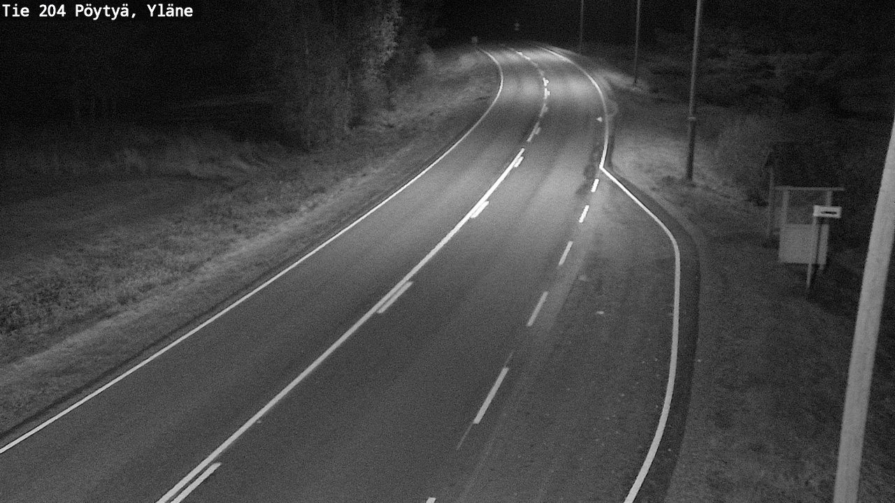 Weather Camera Image Road 204 Pöytyä, Yläne, Pöytyä, Varsinais-Suomi