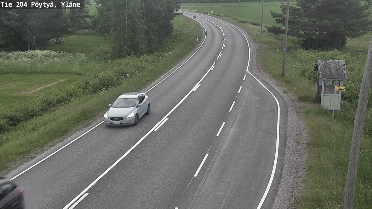Weather Camera Image Road 204 Pöytyä, Yläne, Pöytyä, Varsinais-Suomi